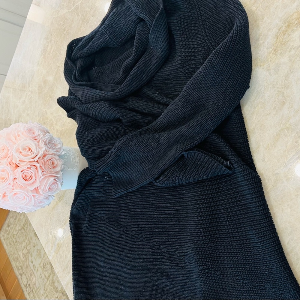 Vince Camuto Black Cowl Neck Sweater